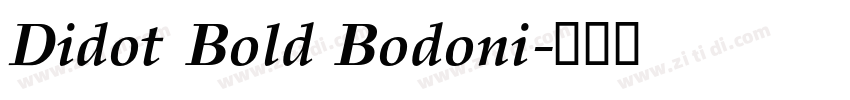 Didot Bold Bodoni字体转换
